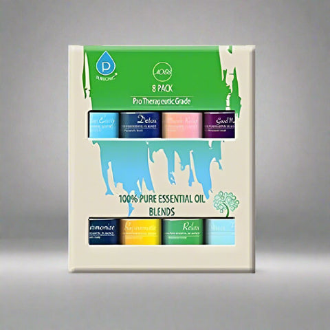 Pursonic 8-Pack Essential Oil Set - Box Front View.