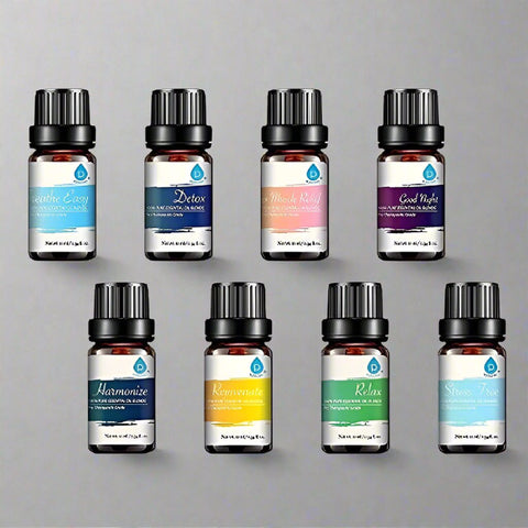 Pursonic Essential Oils - Individual bottle line-up