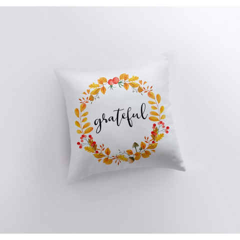 Grateful Pillow Cover |  Fall Thanksgiving Decor | Farmhouse Pillows |