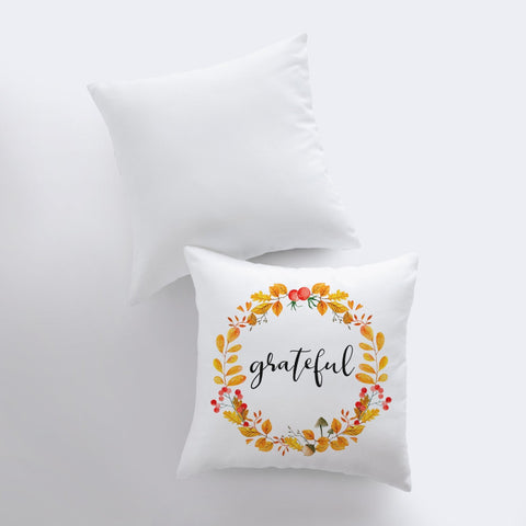 Grateful Pillow Cover |  Fall Thanksgiving Decor | Farmhouse Pillows |