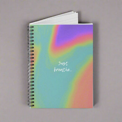 Just Breathe Quote Spiral Notebook