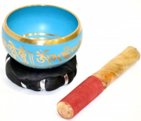 Tibetan Singing Bowl - 4"Diameter with Wooden Striker & Cushion