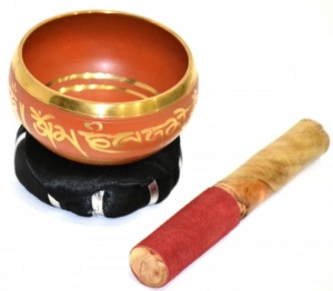 Tibetan Singing Bowl - 4"Diameter with Wooden Striker & Cushion